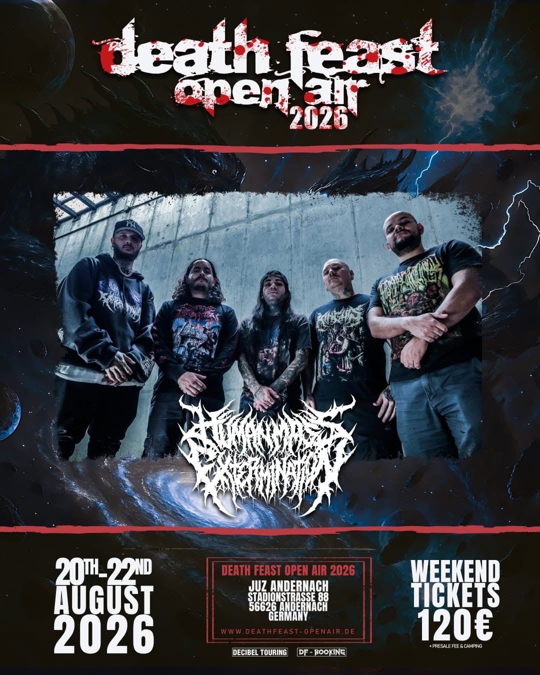 Human Mass Extermination announced for Death Feast Open Air 2026 in Germany